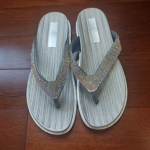 Silver Sparkle Sandals - Picture 2 of 5